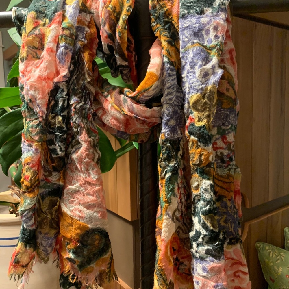 Anthropologie floral scarf